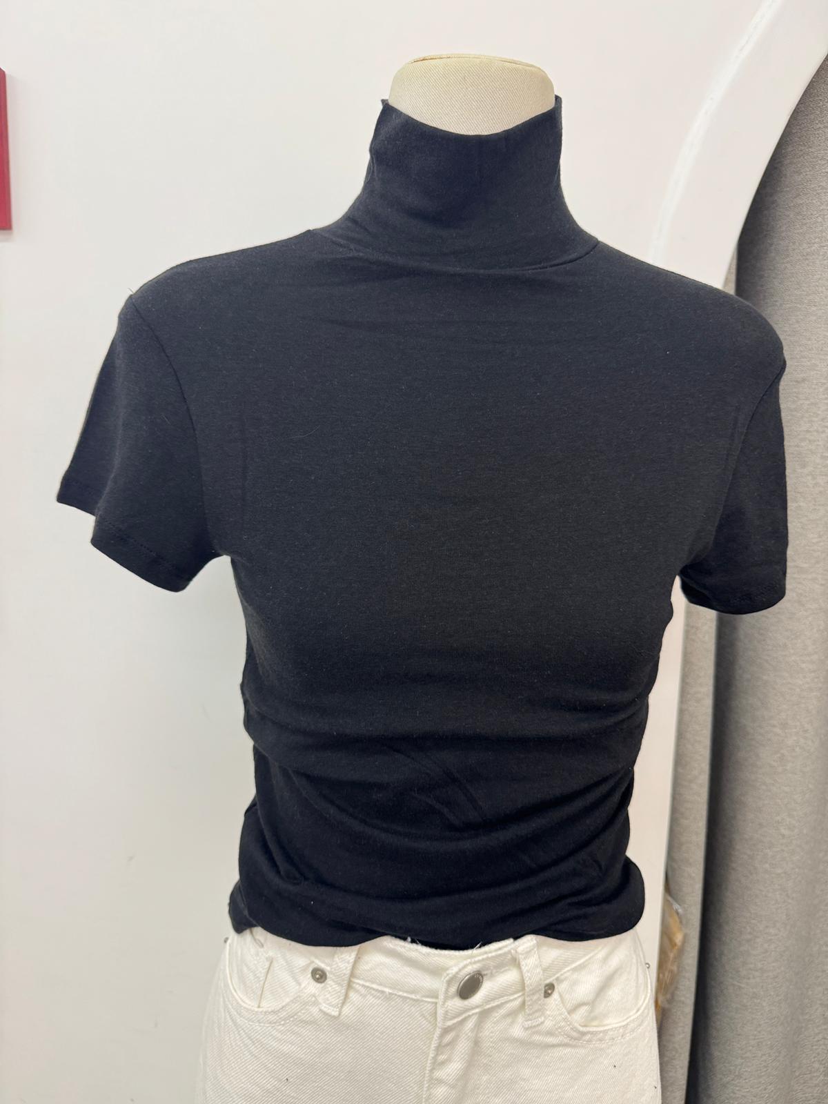 Clean fit高領軟糯短TEE