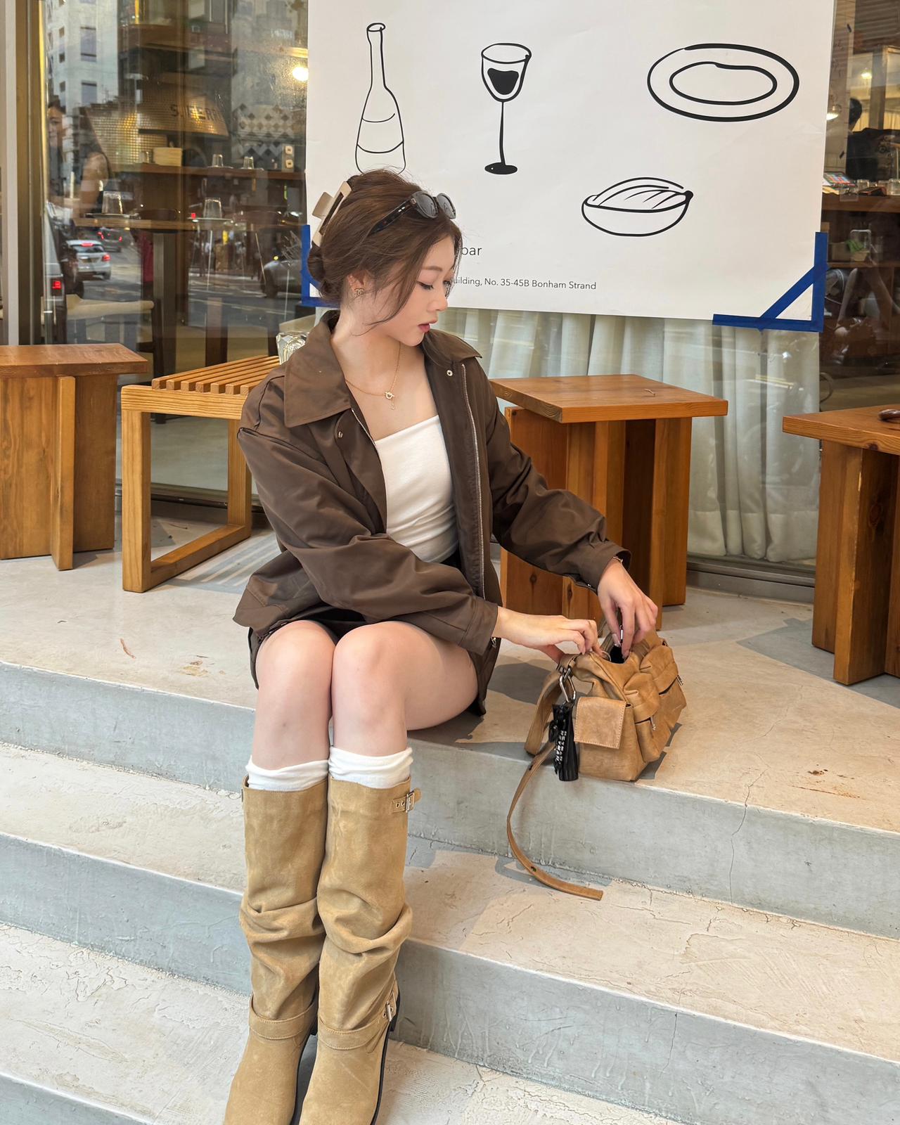 AUTUMN拉鍊短版外套