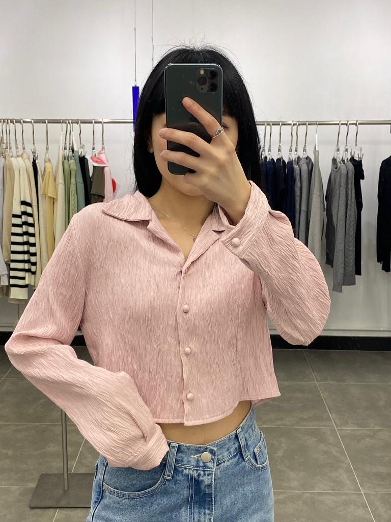 PINK CROP SHIRT