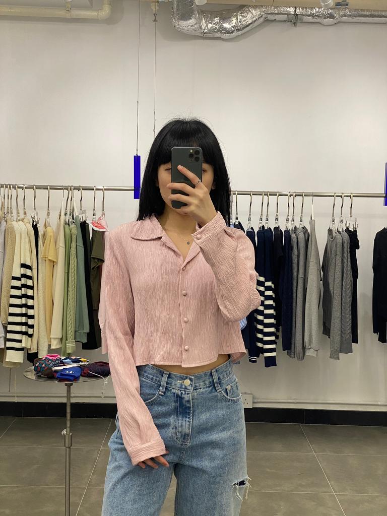 PINK CROP SHIRT