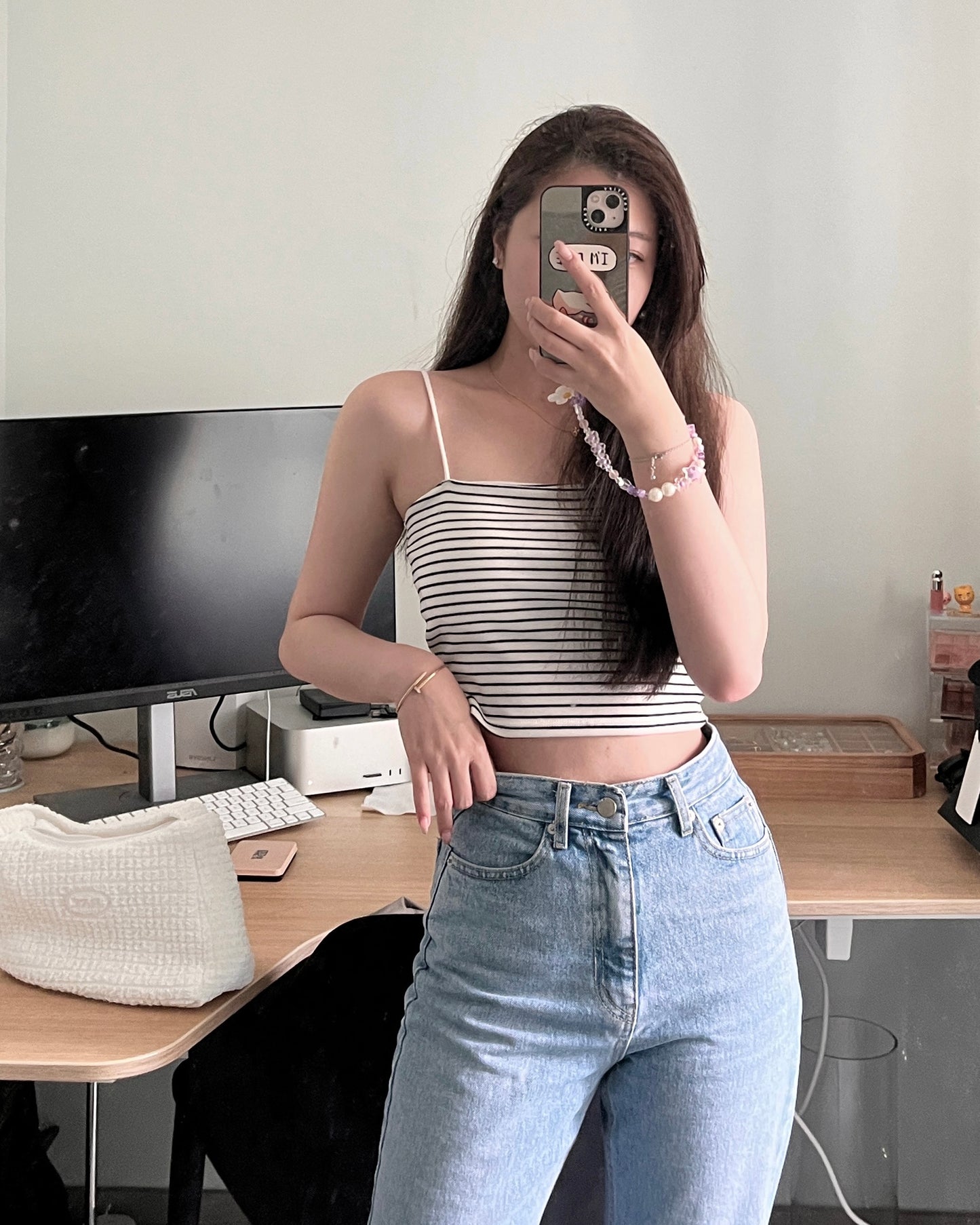 STRIPE CROP BRA TOP