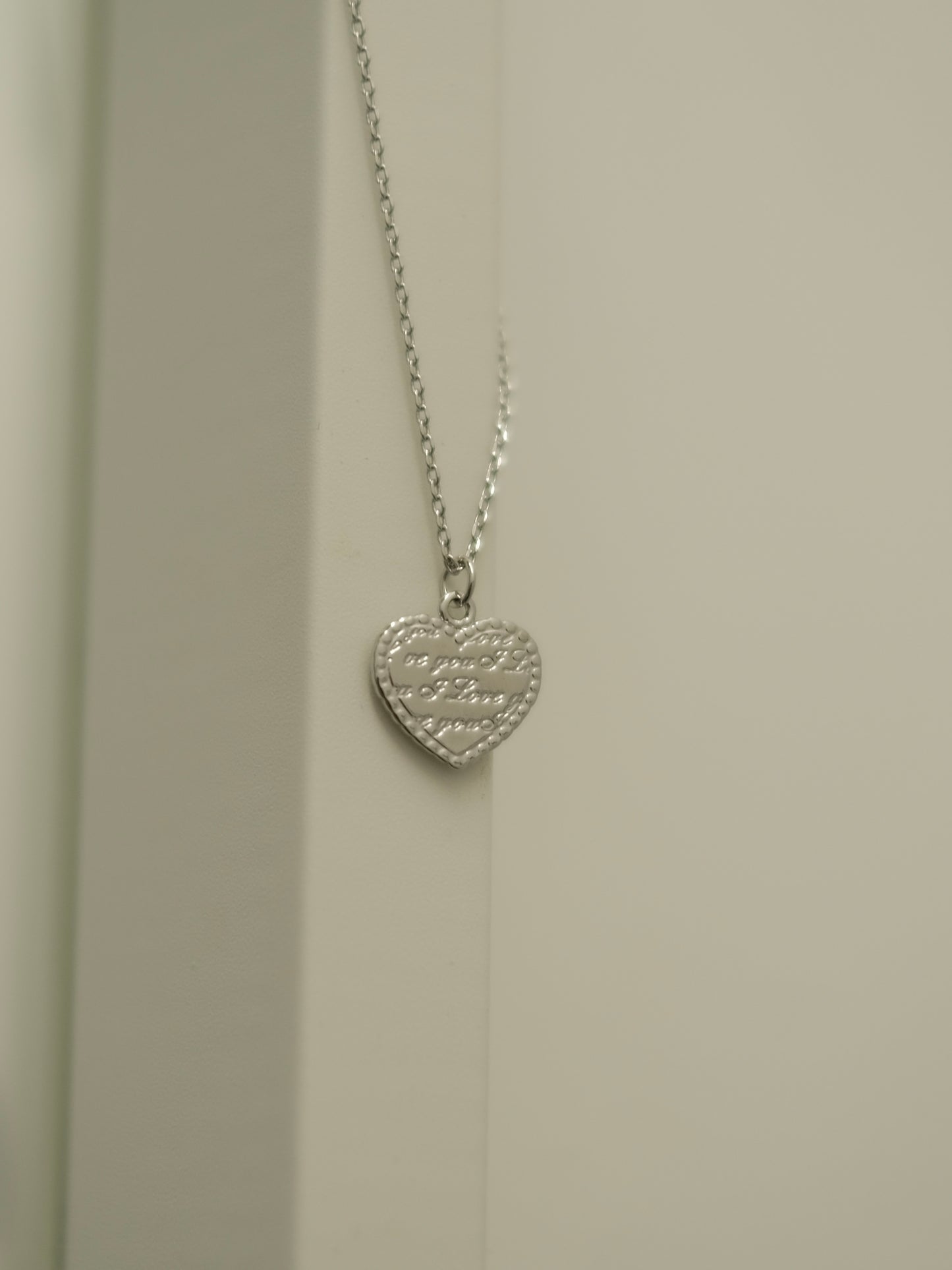 SCRIPTED HEART NECKLACE